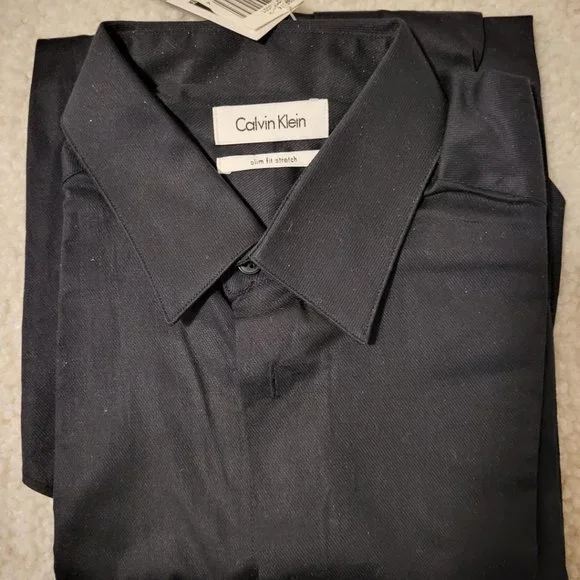 calvin klein dress shirt sizes Calvin Klein Men's Regular Fit Dress Shirt - Blue